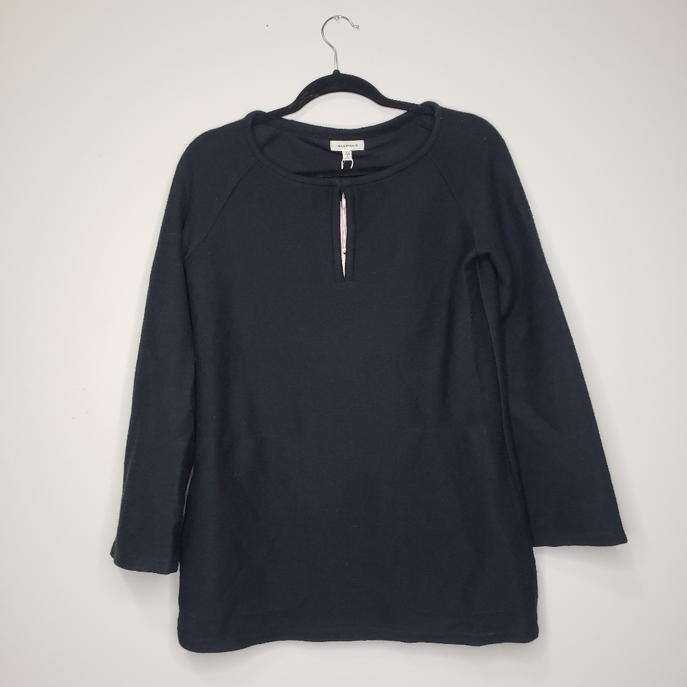 Max Studio micro ribbed long sleeve tunic NWT XS